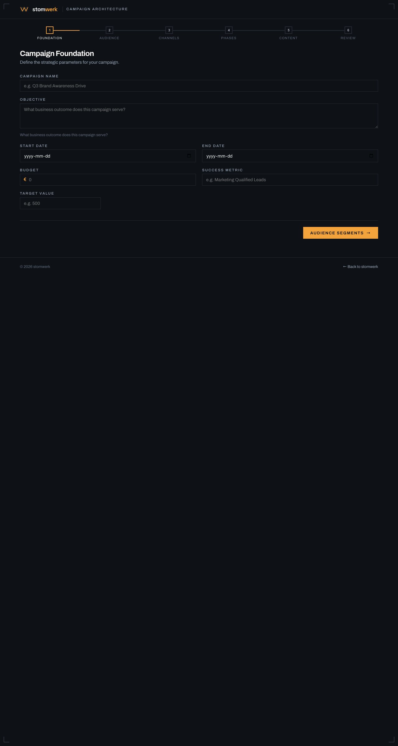 Preview of the Campaign Architecture Planner free edition
